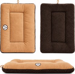 Pet Life Eco-Paw Reversible Pillow Dog Bed, Large, Brown & Cocoa