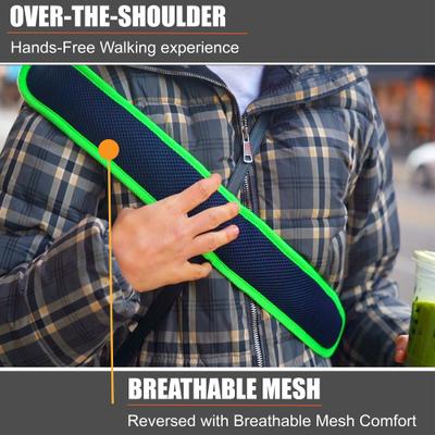 Show full view: Pet Life Free-Fetcher Hands Free Over-The-Shoulder Shock Absorbent Dog Leash, Brown, Small slide 2 of 7