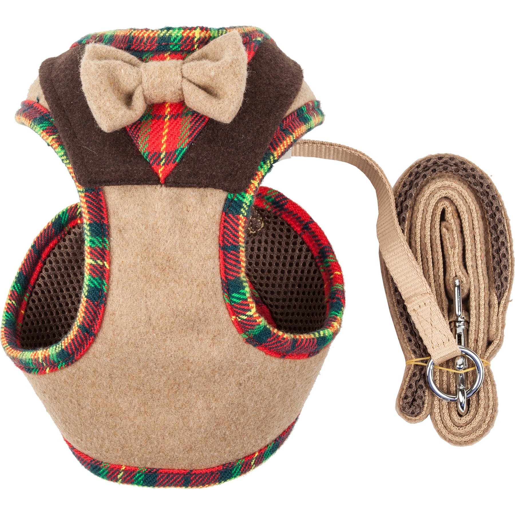 Pet Life Luxe Dapperbone 2-In-1 Mesh Reversible Dog Harness & Leash, Small