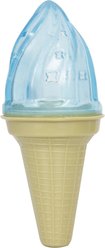Pet Life Ice Cream Cone Cooling Lick & Gnaw Fillable & Freezable Teething Dog Toy, Blue