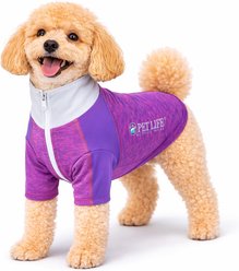 Pet Life Active Chewitt Wagassy 4-Way Stretch Performance Long Sleeve Dog T-Shirt, Lavender, Large