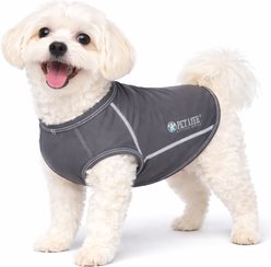 Pet Life Active Racerbark 4-Way Stretch Performance Active Dog T-Shirt, Grey, Small