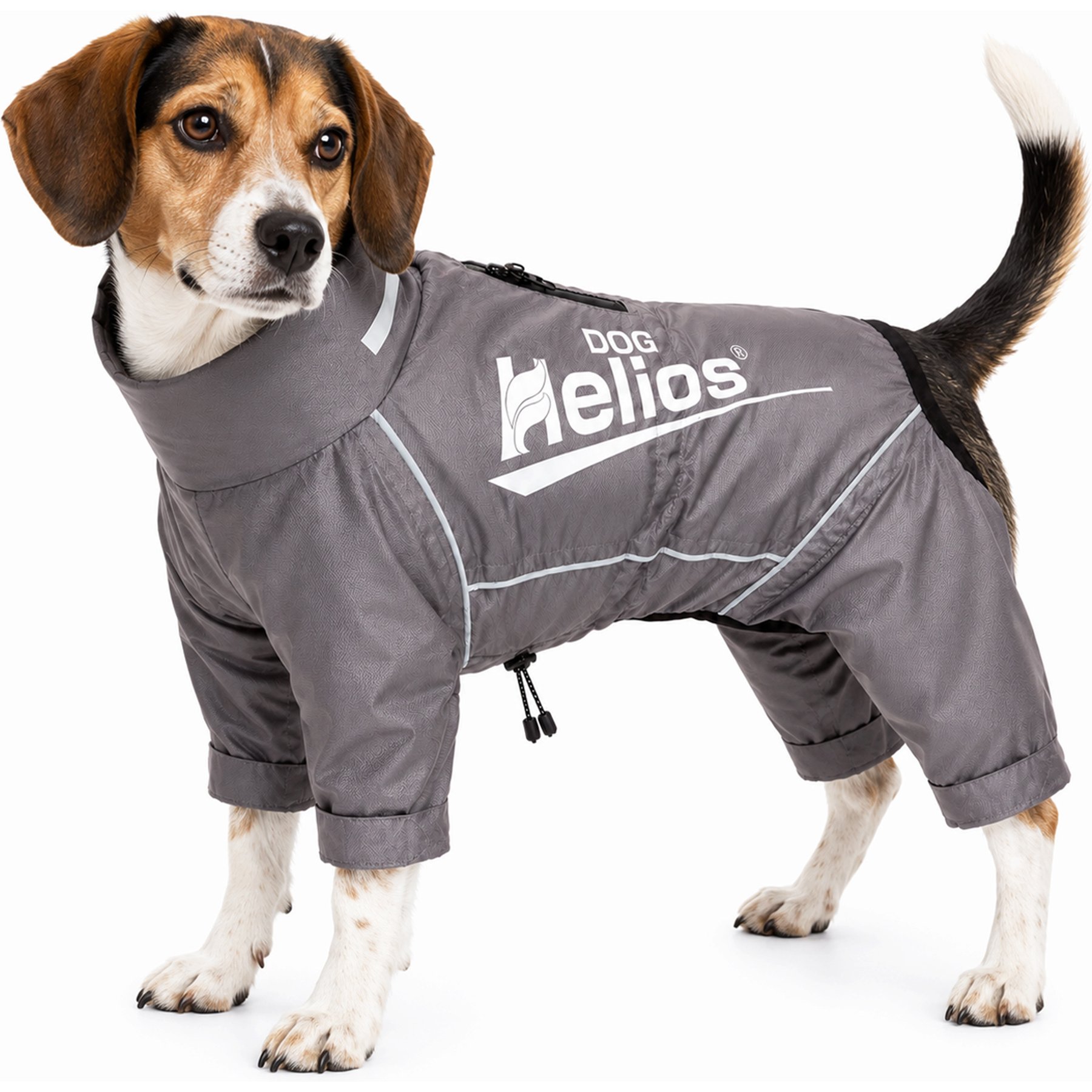 Dog Helios Hurricanine Waterproof & Heat Reflective Full Body Dog Coat Jacket, Grey, Small