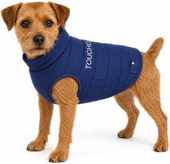 Touchdog Waggin Swag Reversible Dog Coat, Blue/Gray, Large