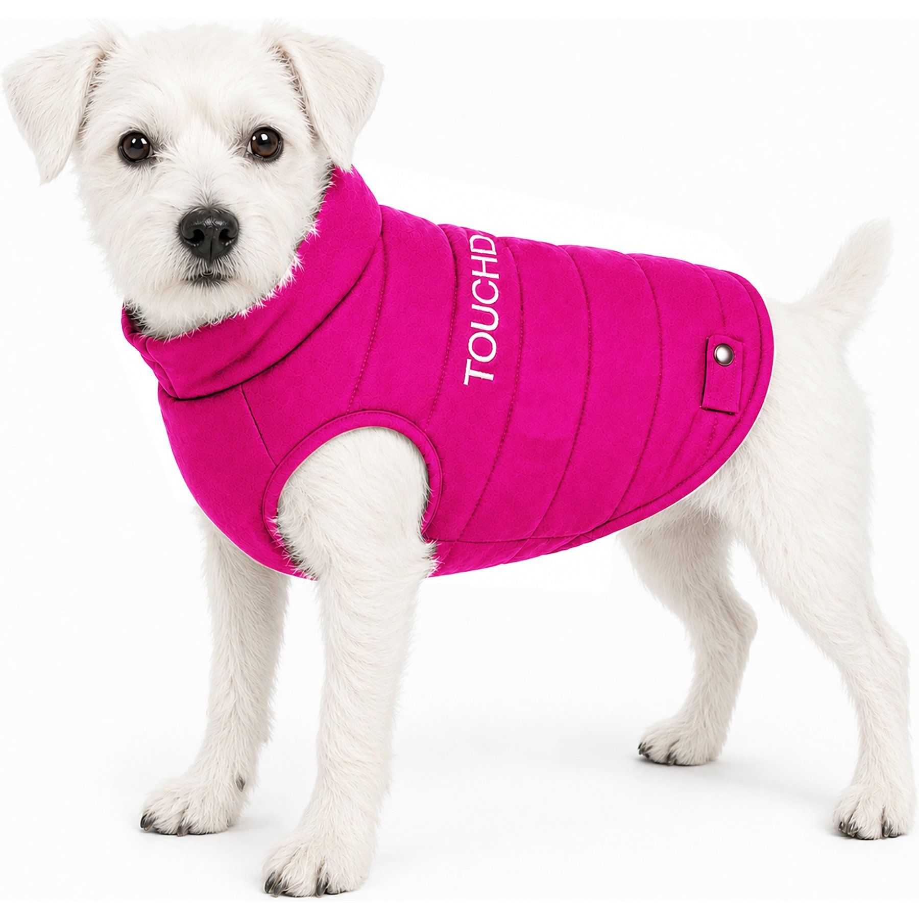 Touchdog Waggin Swag Reversible Dog Coat, Pink/White, X-Large