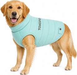 Touchdog Waggin Swag Reversible Dog Coat, Blue/Brown, Large