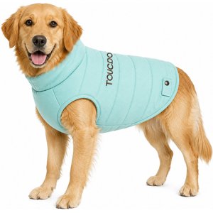 Touchdog Waggin Swag Reversible Dog Coat, Blue/Brown, Small