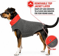 Touchdog Lightening 2-in-1 Convertible Dog Jacket, Red, Small slide 2 of 8
