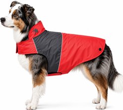Touchdog Lightening 2-in-1 Convertible Dog Jacket, Red, Small