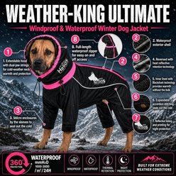 Dog Helios Weather King Full Body Dog Jacket, Black, X-Small slide 2 of 8