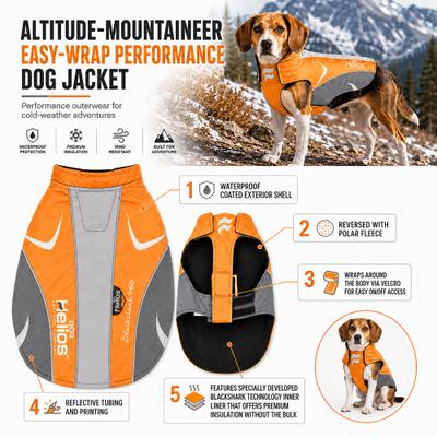 Show full view: Dog Helios Altitude Mountaineer Dog Coat, Orange, Small slide 2 of 10
