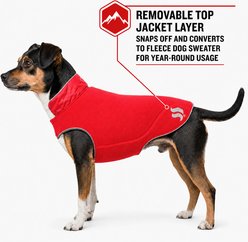 Dog Helios Lotus 2-in-1 Convertible Dog Jacket, Red, Small slide 2 of 5