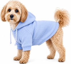 Pet Life French Terry Hooded Dog Sweater, Small, Blue