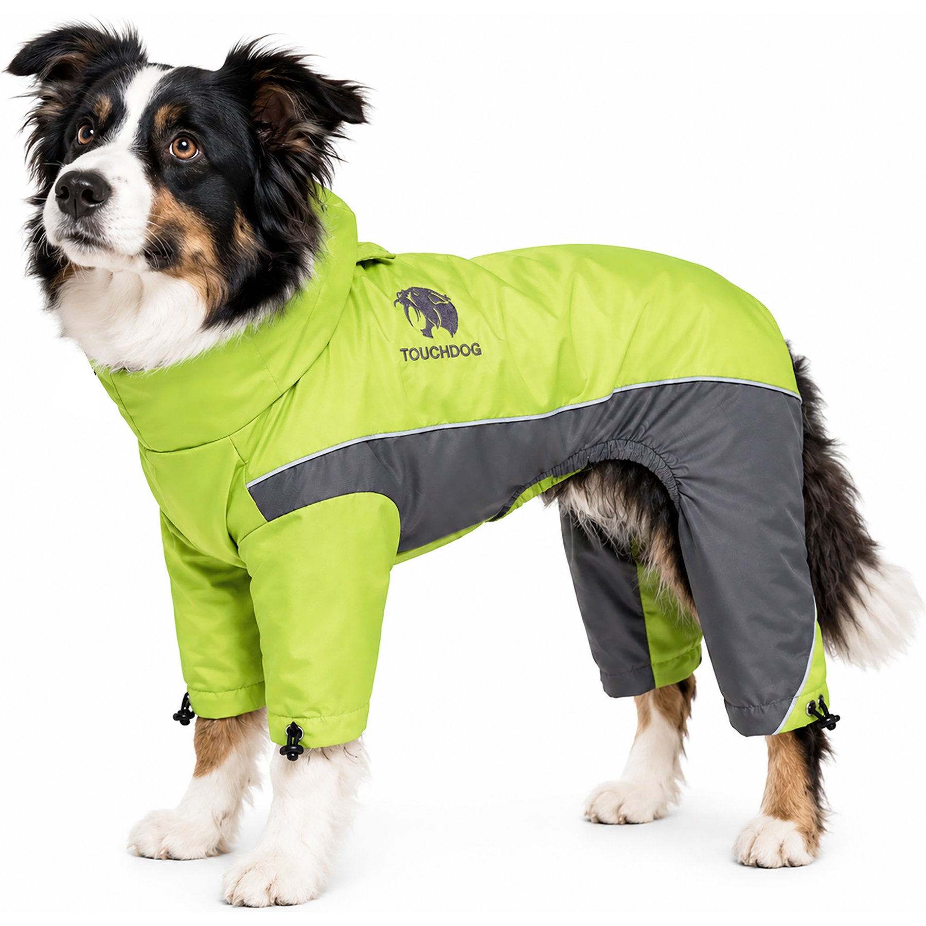 Touchdog Quantum-Ice Full-Bodied Reflective Dog Jacket with Blackshark Technology, Light Yellow, Medium