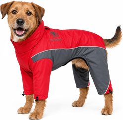 Touchdog Quantum-Ice Full-Bodied Reflective Dog Jacket with Blackshark Technology, Red, Large