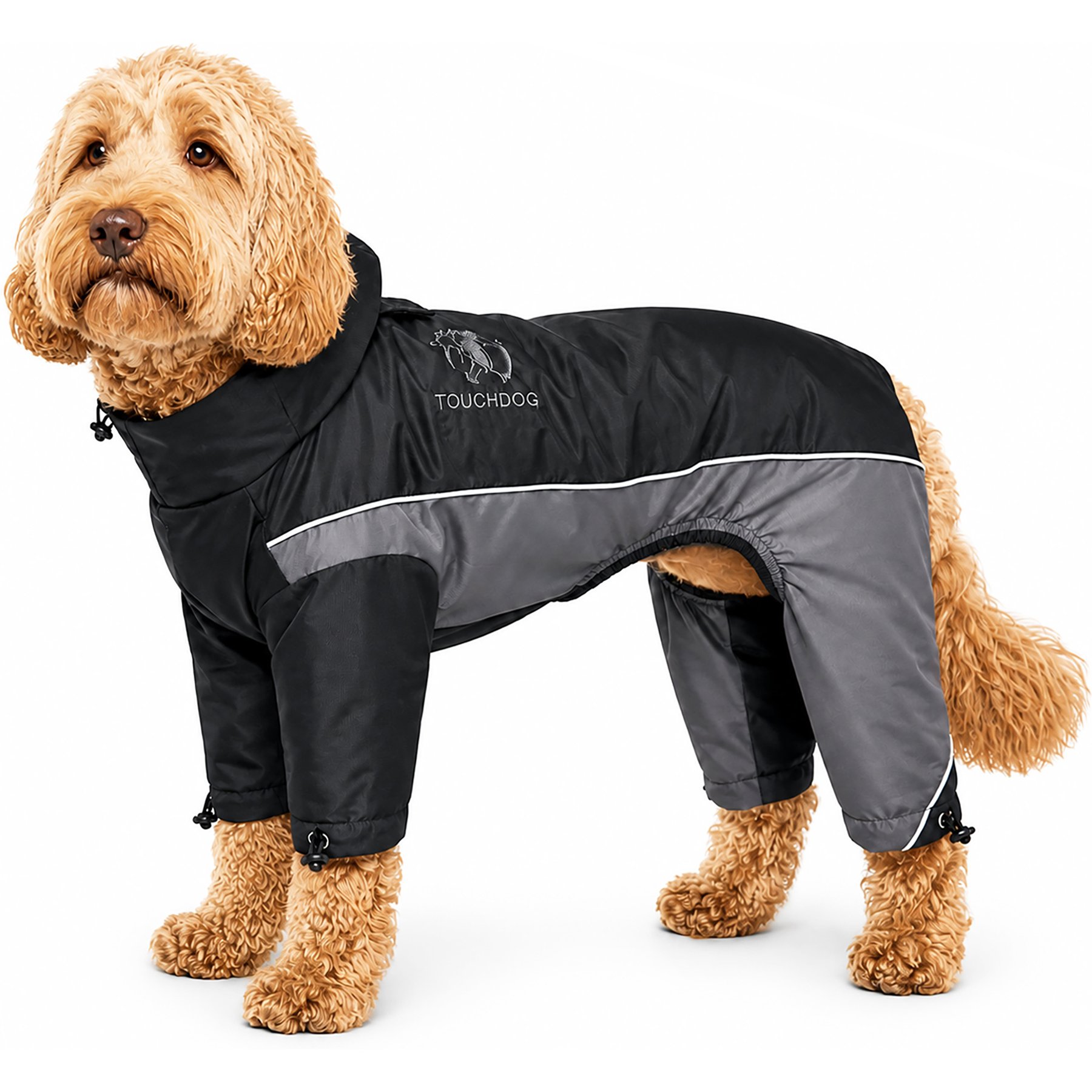 Touchdog Quantum-Ice Full-Bodied Reflective Dog Jacket with Blackshark Technology, Grey, Small