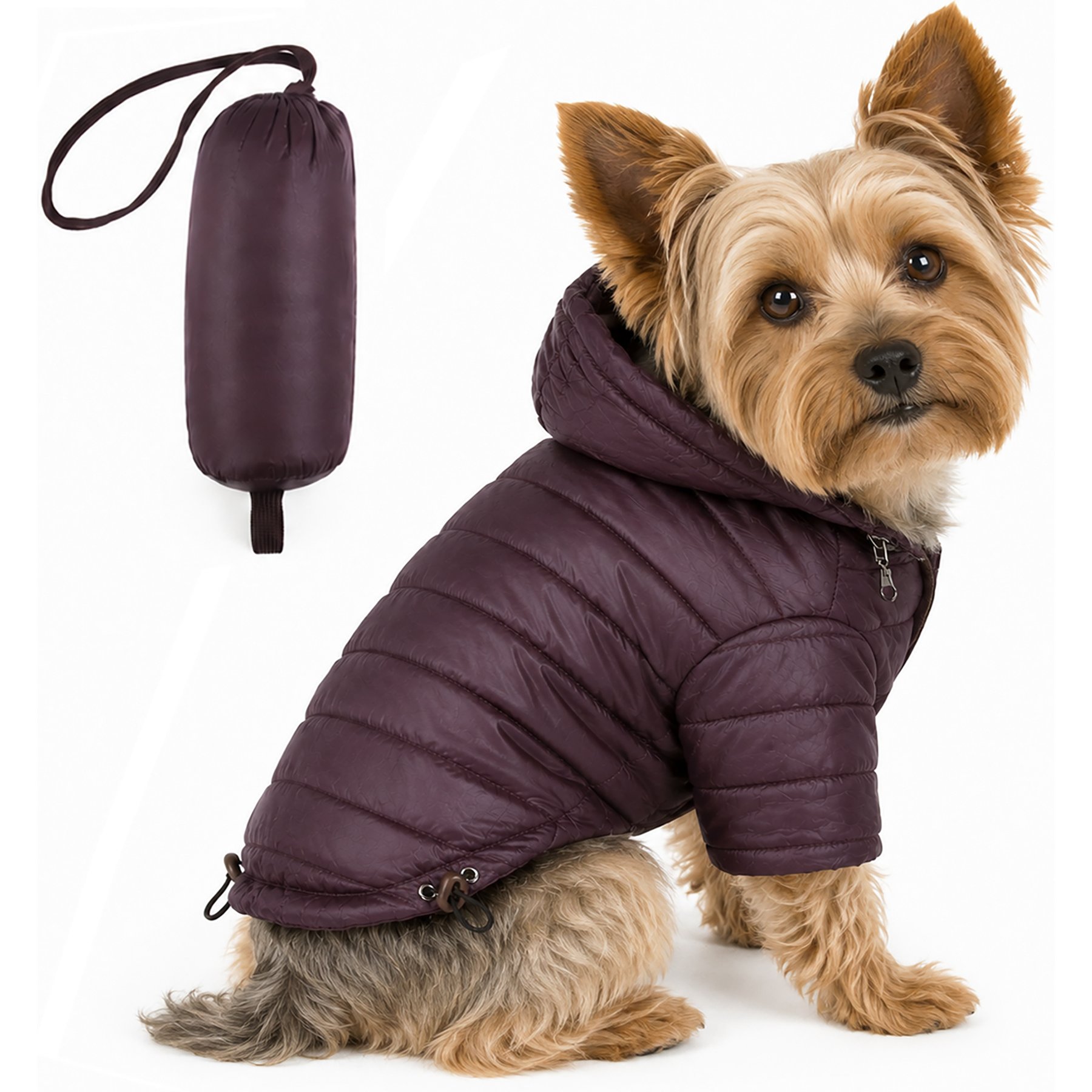 Pet Life Lightweight Sporty Avalanche Dog Coat, Brown, X-Small