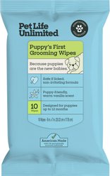 Pet Life Unlimited Puppy's First Hypoallergenic Vanilla Scent Dog Grooming Wipes, 10 count