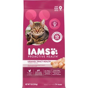 Iams ProActive Health Hairball & Urinary Tract Health with Chicken Recipe Dry Cat Food, 7-lb bag