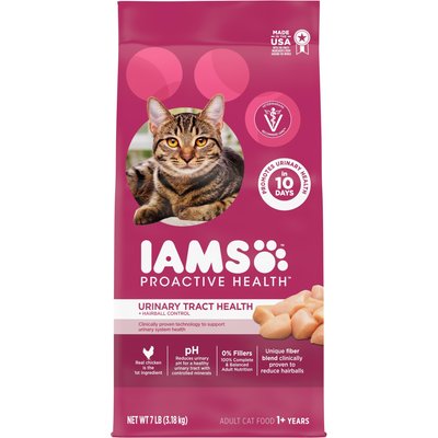 Iams Iams ProActive Health Hairball & Urinary Tract Health with Chicken Recipe Dry Cat Food, 7-lb bag