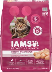 Iams ProActive Health Hairball & Urinary Tract Health with Chicken Recipe Dry Cat Food, 22-lb bag