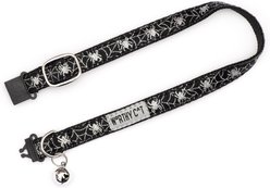 The Worthy Cat Creepy Crawler Adjustable Cat Collar, Black, 9 to 11-in neck, 1/2-in wide slide 2 of 3