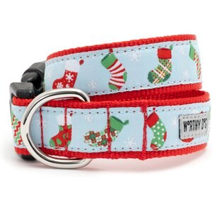 The Worthy Dog Stockings Were Hung Adjustable Dog Collar, Blue, Large: 14 to 20-in neck, 1-in wide