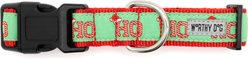 The Worthy Dog Santa's Cheer Adjustable Dog Collar, Green, X-Large: 17 to 23-in neck, 1-in neck slide 2 of 3