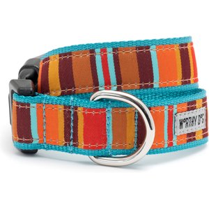 The Worthy Dog Fall Fiesta Stripe Adjustable Dog Collar, Multicolor, X-Small: 5 to 11-in neck, 1/2-in wide