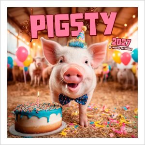 BrownTrout Publishers Pigsty 2027 Wall Calendar
