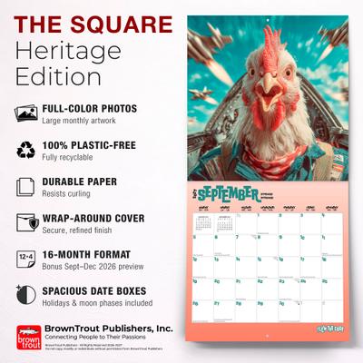 Show full view: BrownTrout Publishers Flew the Coop 2027 Wall Calendar slide 6 of 9