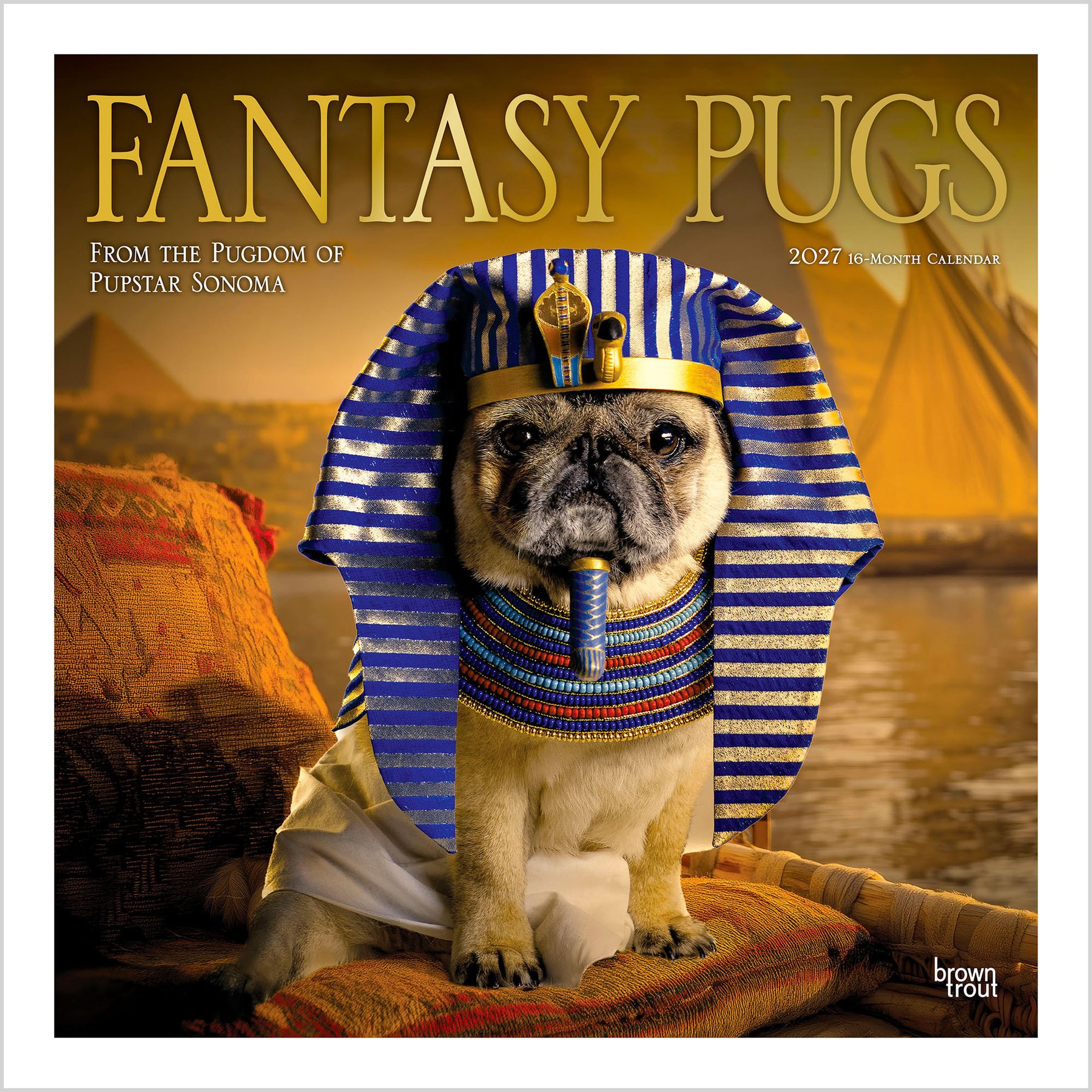 BrownTrout Publishers Fantasy Pugs Official 2027 Wall Calendar