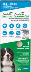 Credelio Quattro /Credelio Quattro-CA1 Chewable Tablets for Dogs, 50.1-100 lbs, 1 Chewable (1-mo. supply)
