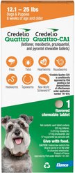 Credelio Quattro/Credelio Quattro-CA1 Chewable Tablets for Dogs, 12.1-25 lbs, 1 Chewable (1-mo. supply)