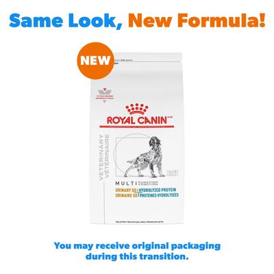 Show full view: Royal Canin Veterinary Diet Multifunction Urinary SO + Hydrolyzed Protein Dry Dog Food, 17.6-lb bag slide 3 of 11