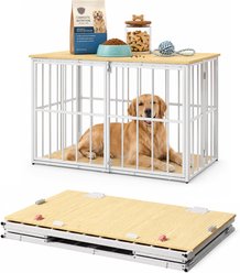 Pawvilion Furniture Style Foldable Kennel Dog Crate, 40-in, Black