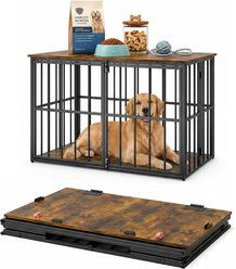 Pawvilion Furniture Style Foldable Kennel Dog Crate, 40-in, Brown slide 1 of 7