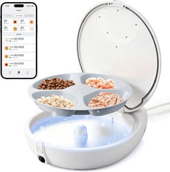 Robotail Smart Dual-Temp Semiconductor Cooling & Heating Automatic Cat Feeder, Ivory, Medium: 4-cup slide 1 of 8