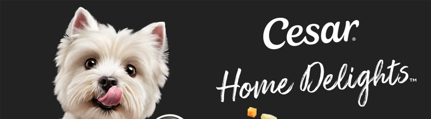 Cesar Home Delights brings the comfort of home-style recipes to every meal with complete and balanced nutrition for adult dogs. Made with high-quality ingredients and real meat or poultry as the number one ingredient, these recipes deliver delicious flavor and wholesome nutrition in every tray.