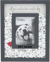 Pavilion Love & A Dog Picture Frame, Gray