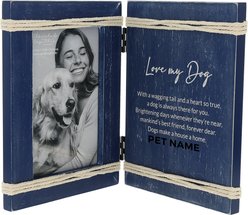 Pavilion Love My Dog Hinged Picture Frame, Blue