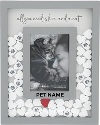 Pavilion Love & A Cat Picture Frame, Gray
