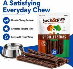 Jack & Pup Joint Health 12-inch Beef Gullet Stick Dog Chews, 20 count slide 2 of 6