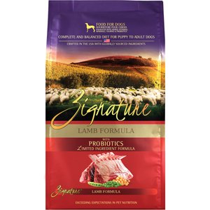 Zignature Lamb Limited Ingredient Formula Dry Dog Food, 4-lb bag