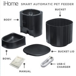 iHOME Smart Button Control Automatic Plastic Cat Feeder, 4-L slide 2 of 6