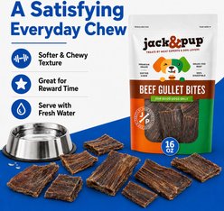 Jack & Pup Joint Health Beef Gullet Bites Dog Chews, 16-oz bag slide 2 of 6