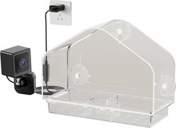 COOLFLY Freeseason House Shape Waterproof Smart Window Bird Feeder Camera Mount Wild Bird Watching Supplies, Clear