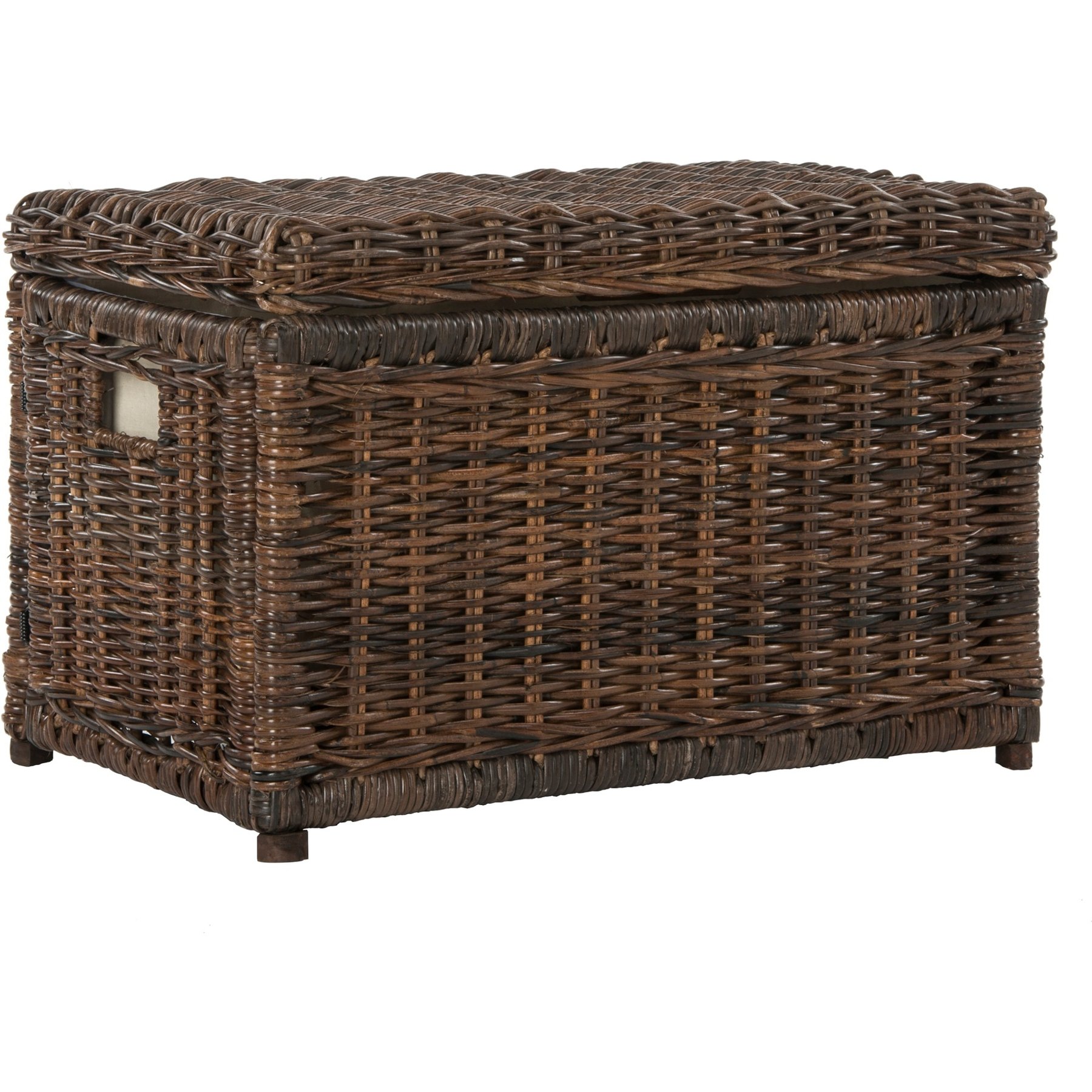 happimess Elijah Wicker Storage Trunk Dog & Cat Basket, 30.7-in, Brown