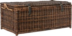 happimess Caden Wicker Storage Trunk Dog & Cat Basket, 46-in, Brown