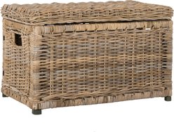 happimess Elijah Wicker Storage Trunk Dog & Cat Basket, 30.7-in, Natural